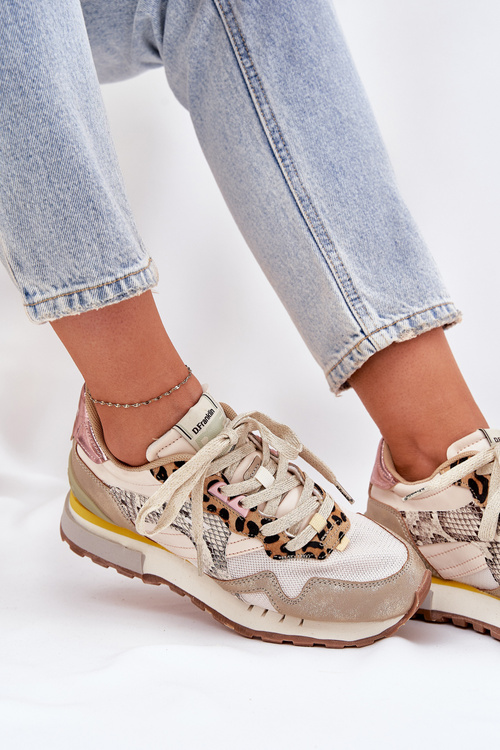 Buty Sportowe Sneakersy Damskie Złote D.Franklin DFSH378006
