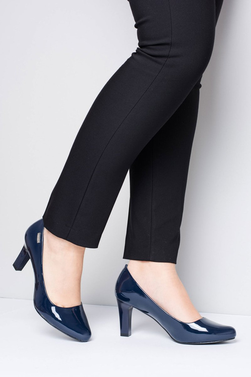 Women's Sergio Leone Navy Blue Lacquered pumps Orsola