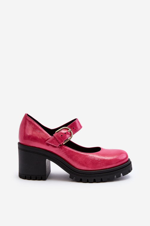 Zazoo 20166 Patent Leather Heels Fuchsia
