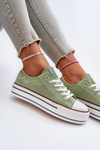 Trampki Gruba Podeszwa Damskie Zielone Lee Cooper LCW-24-31-2217