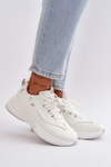 Sneakersy Buty Sportowe Z Eko Skóry Białe Verilisse