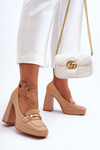 Stylish Leather Pumps Nude Rouse