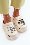 Women's Lightweight Foam Slides on Chunky Sole White Matirra