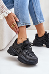 Women's Sneakers On Massive Sole Black Amoserna