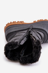 Women's Insulated Snow Boots with Fur on Zipper Lee Cooper LCJ-24-44-2866 Black