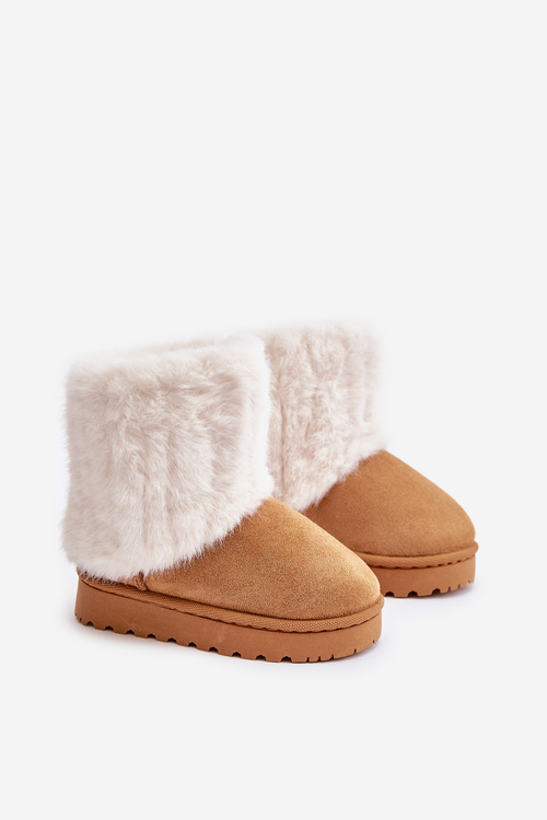 Children's Snow Boots With Fur Camel Crisie