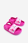 Light Children's Slides Sandals With Animal Motif Fuchsia Rico