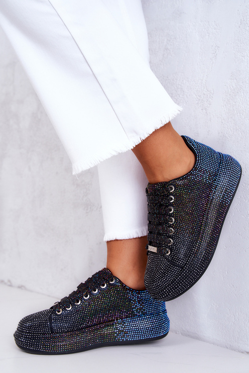 Sneakersy Buty Sportowe Dżety Czarne GOE JJ2N4050