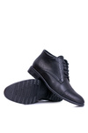 Men's Warmed Boots Polish Leather Sneakers Black Columbs