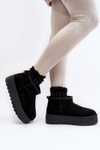 Women's Platform Snow Boots Black Mennja