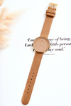 Women's Analog Suede Watch Without Nickel Ernest Beige
