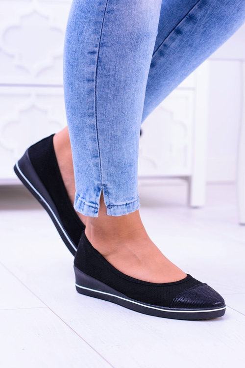 Material Black Ballerinas On Anchor Elleni