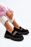 Women's Velvet Moccasins with Decoration Black Wendreda
