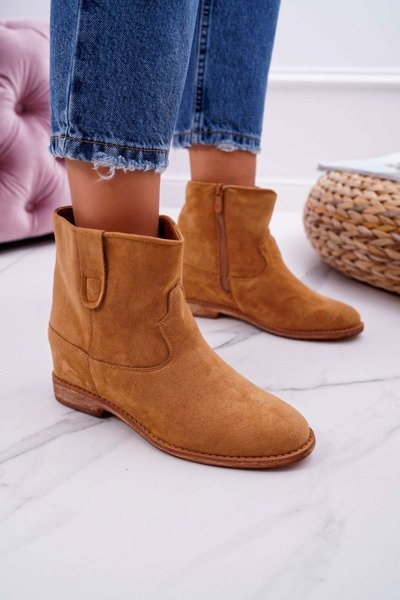 Women's Boots On Anchor Camel Evana