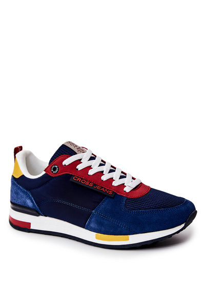 Sportowe Buty Męskie Wiązane Granatowe Cross Jeans JJ1R4008C