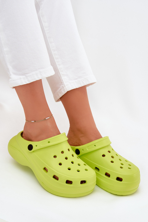 Ladies Foam Slippers Lime Elisra