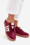 Damskie Sneakersy Zamszowe Bordowe Vinceza 79557