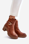 Women's Heeled Boots with Zipper Camel Inabelle