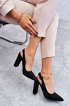 High Heels Pointed Toe Pumps Black Alanza