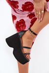 Women's Sandals On Massive Platform And Wedge Black Etette