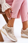 Fashionable Wedge Sneakers Beige Jaliyah