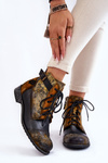 Women's Leather Boots Shoes Maciejka 05077-07 Yellow-Black