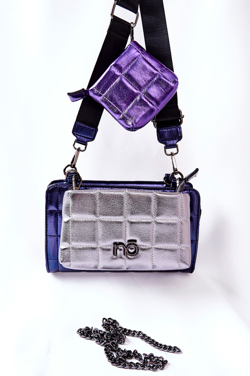 Multifunctional Quilted Messenger Bag NOBO NBAG-K1300 Blue