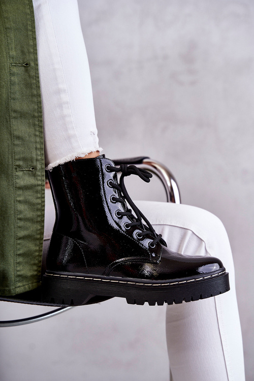 Women's Flat Boots Black Kognito