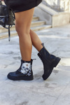 Women's High Boots With Print GOE II2N4045 Black