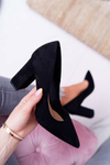 Women's Stiletto pumps Suede Black Clarina