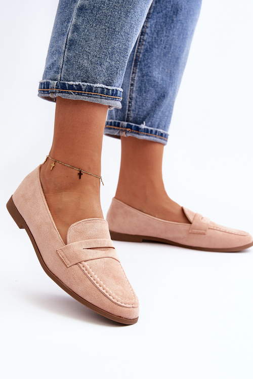 Women's Classic Moccasins Pink Olevin