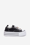 Women's Platform Sneakers With Golden Pins Black Fiorina