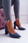 Women's Stiletto pumps Suede Blue Clarina