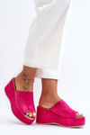 Women's Slippers On A Massive Platform Fuchsia Martina