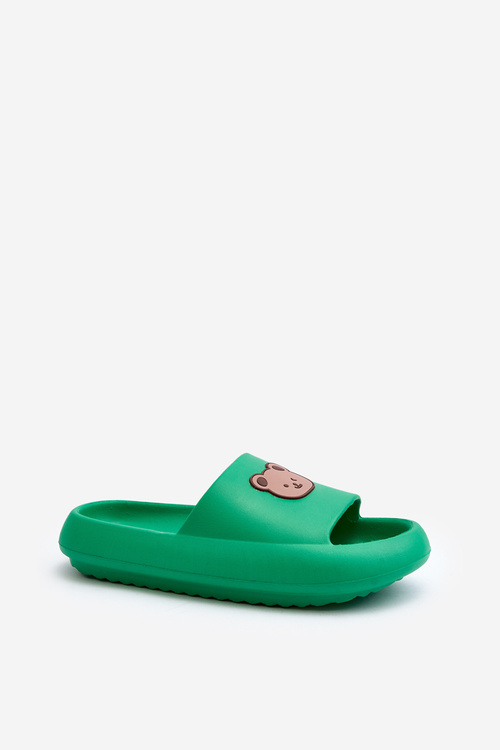 Light Women's Foam Flip-Flops with Bear Green Lia