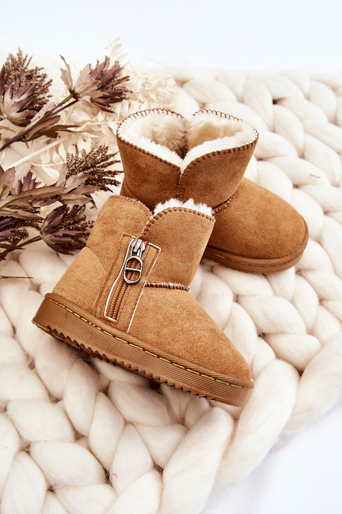 Children's Slip-On Insulated Snow Boots Camel Catellie