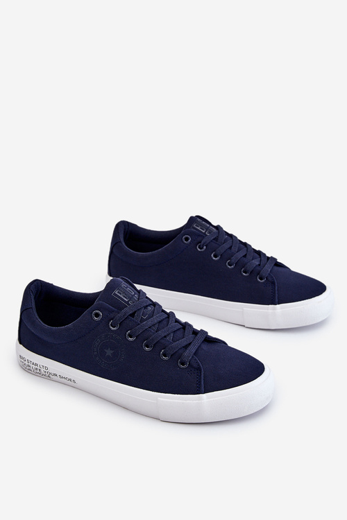 Men's Low Textile Sneakers Big Star LL174076 Navy Blue