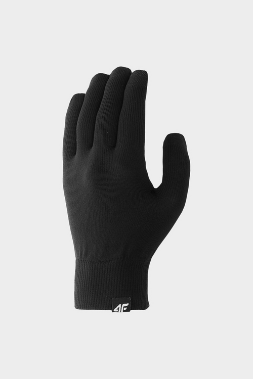 Knit Touch Screen Gloves Unisex 4F Black 4FWAW24AGLOU085-20S