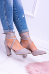 Women's Tiered Stiletto pumps Grey Demmi