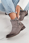 Women's Suede Boots With a Buckle Exquisite 1198 Cappuccino