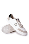 Men's Leather Sneakers Big Star II174009 White-Beige