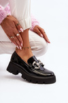 Women's Patent Loafers with Decoration Black Arsaba