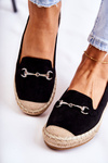 Espadryle Klasyczne Wsuwane Damskie Czarne Oresa