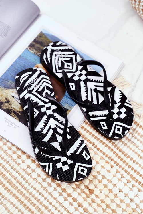 Rubber Flip Flops Lu Boo Black