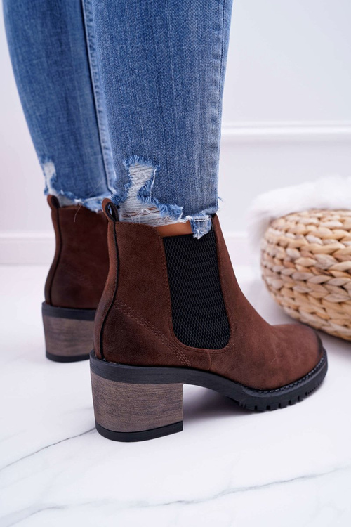 Women's Heeled Boots Sergio Leone Brown BT702