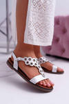 Women's Flat Sandals Sergio Leone SK012 White Livian