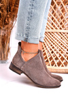 Women's Boots With A Cut Suede Brown Clarence