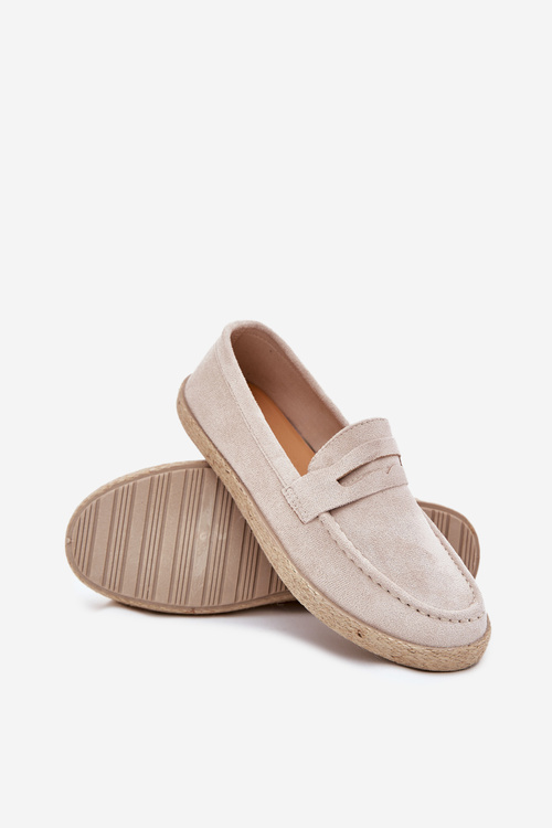 Men's Moccasins With Weave Beige Fiamar