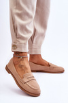 Comfortable Suede Women's Loafers Dark beige Lucca