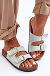Women's Slippers On Cork Sole Mint Cortina